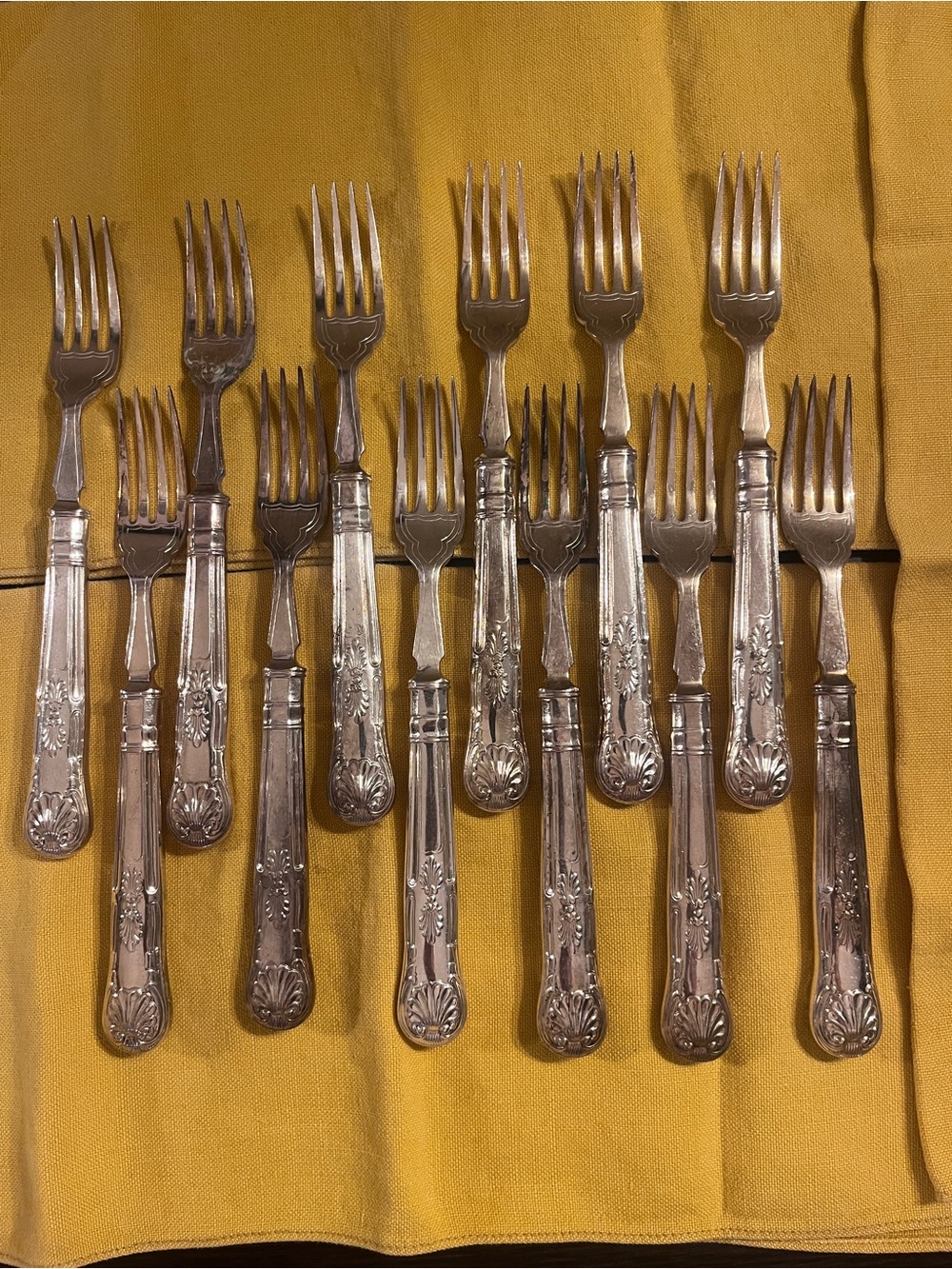 Vintage G&C Regent Plate Kings Pattern Dinner Forks - Set of 12